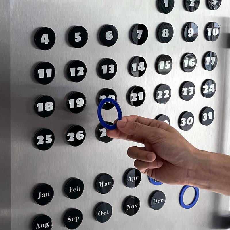 Minimalist Acrylic Magnetic Perpetual Wall Calendar