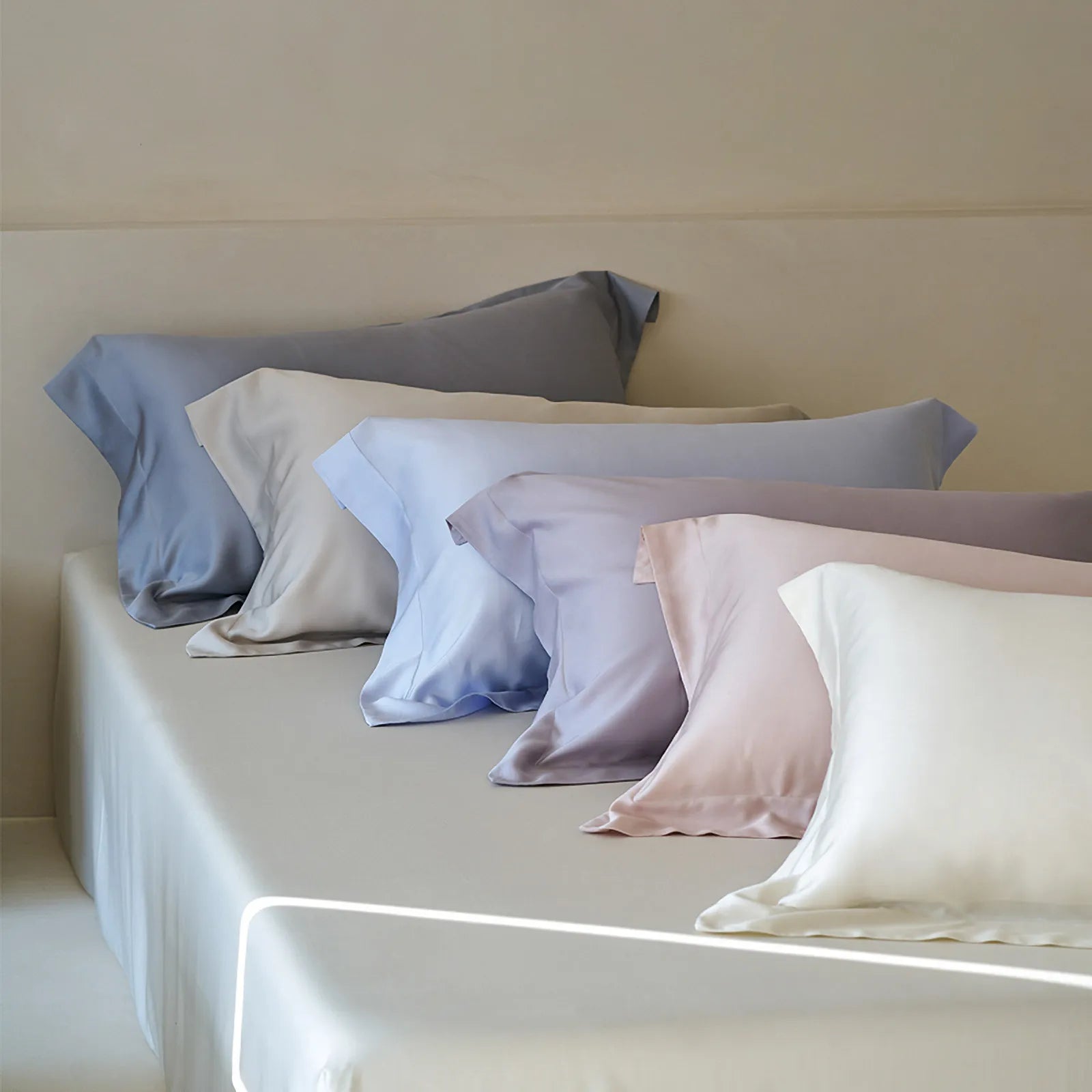 Silky smooth solid color Tencel pillowcase with soft draping fabric - RoomDen