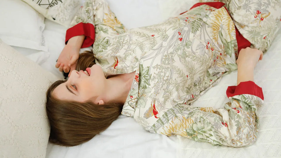 Loungewear set and nightgown, showing a relaxed vibe that blends comfort and style.