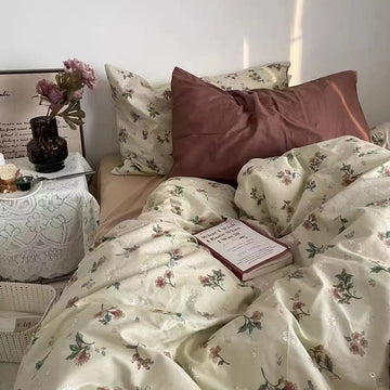 Florhaven Vintage Rose Cotton Bedding Set