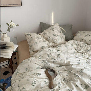 Florhaven Gardenia Sprig Cotton Bedding Set
