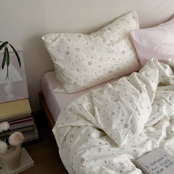 Ivory Ditsy Botanical Cotton Bedding Set