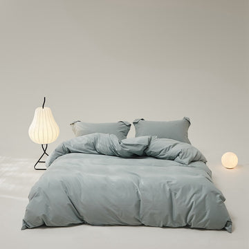 Solid Brushed Cotton Bedding Set
