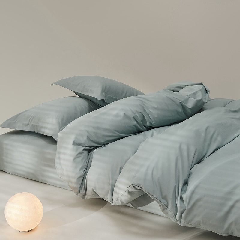 Brushed cotton bedding set – Sage Mist, lower bed and duvet drape - Roomden