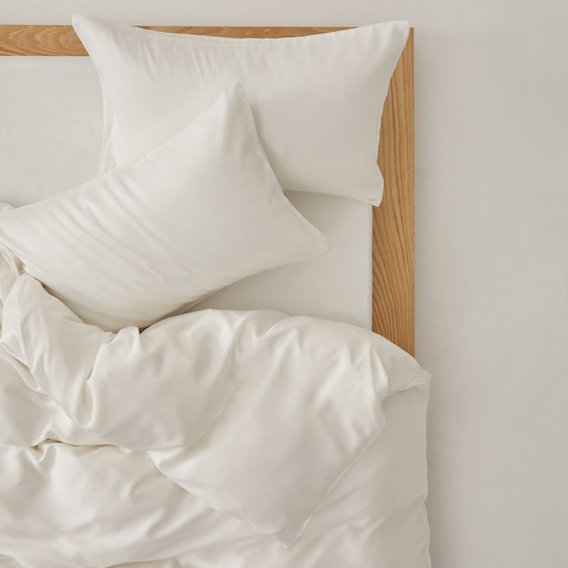 Solace Silky Cooling Tencel Bedding Set - Cloud White