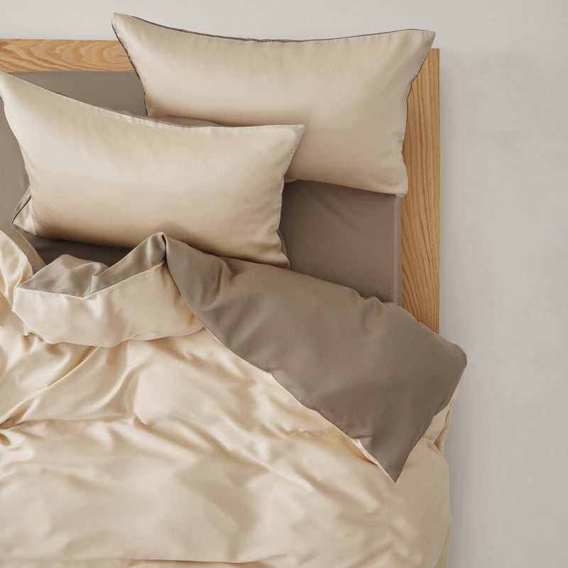 Solace Silky Cooling Tencel Bedding Set - Cocoa Tan