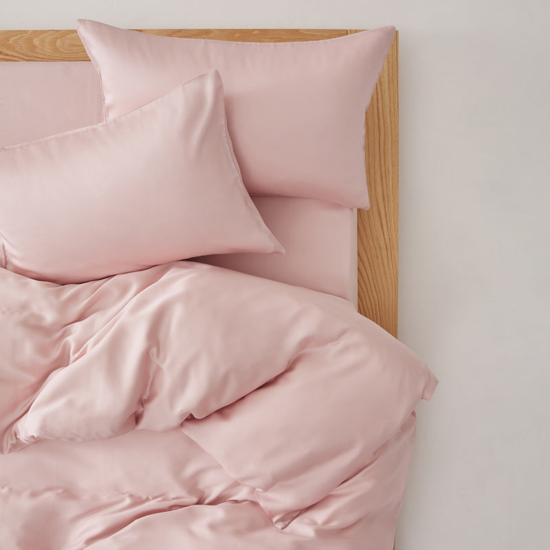 Solace Silky Cooling Tencel Bedding Set - Blush Pink