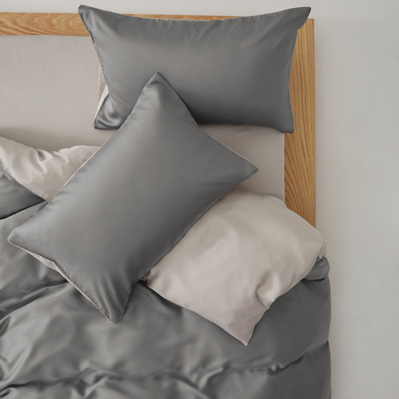 Solace Silky Cooling Tencel Bedding Set - Slate Charcoal