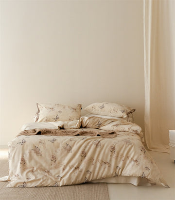 Stillgarden Drifting Butterfly Cotton Linen Bedding Set