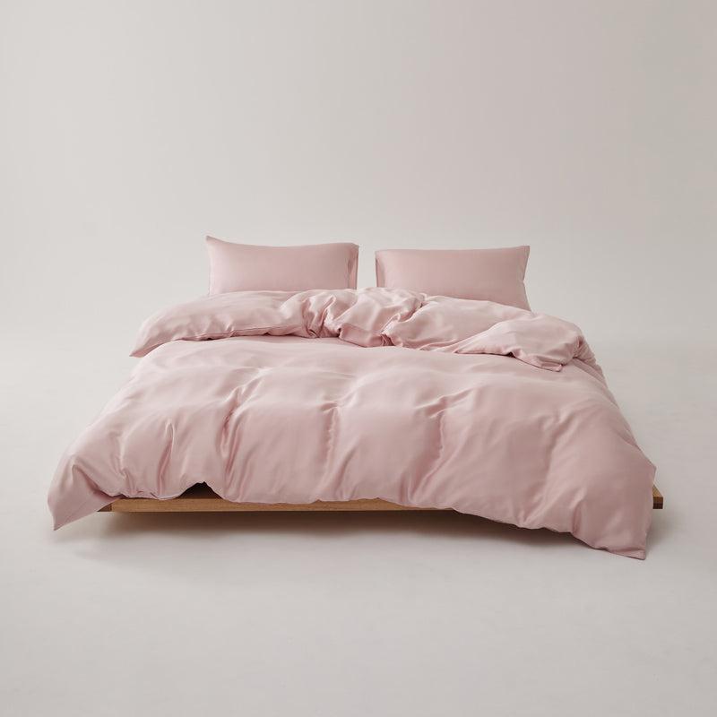 Solace Silky Cooling Tencel Bedding Set - Blush Pink