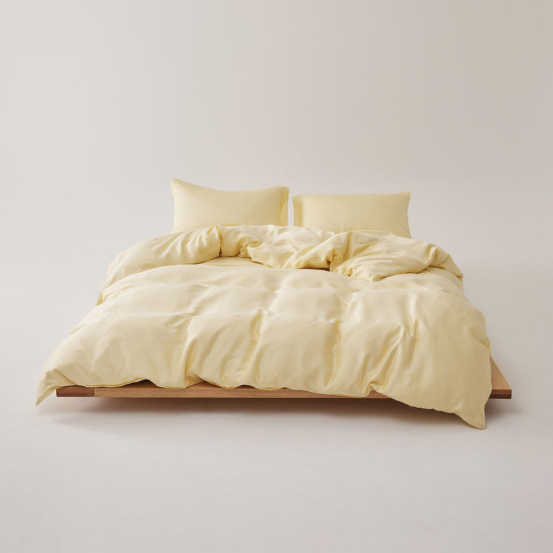 Solace Silky Cooling Tencel Bedding Set - Butter Yellow