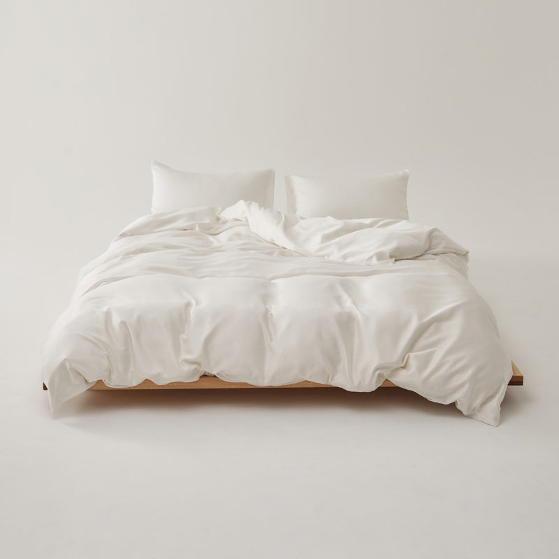 Solace Silky Cooling Tencel Bedding Set - Cloud White