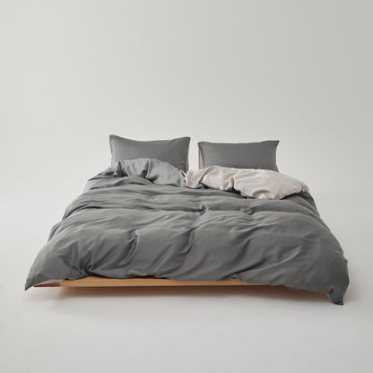 Solace Silky Cooling Tencel Bedding Set - Slate Charcoal