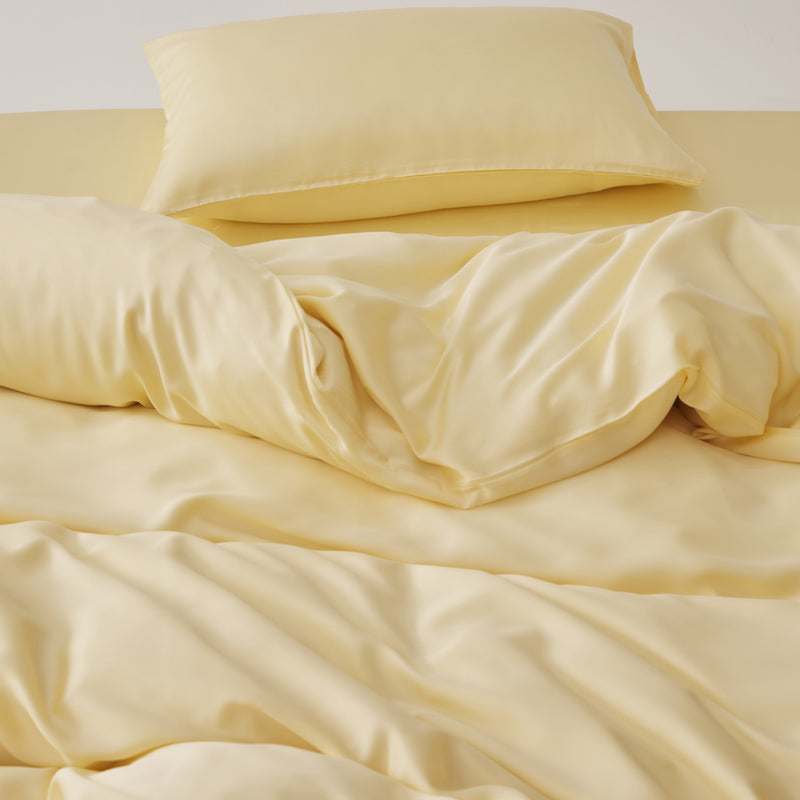 Solace Silky Cooling Tencel Bedding Set - Butter Yellow