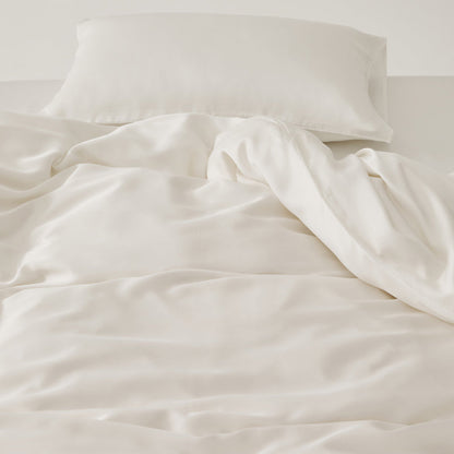 Solace Silky Cooling Tencel Bedding Set - Cloud White