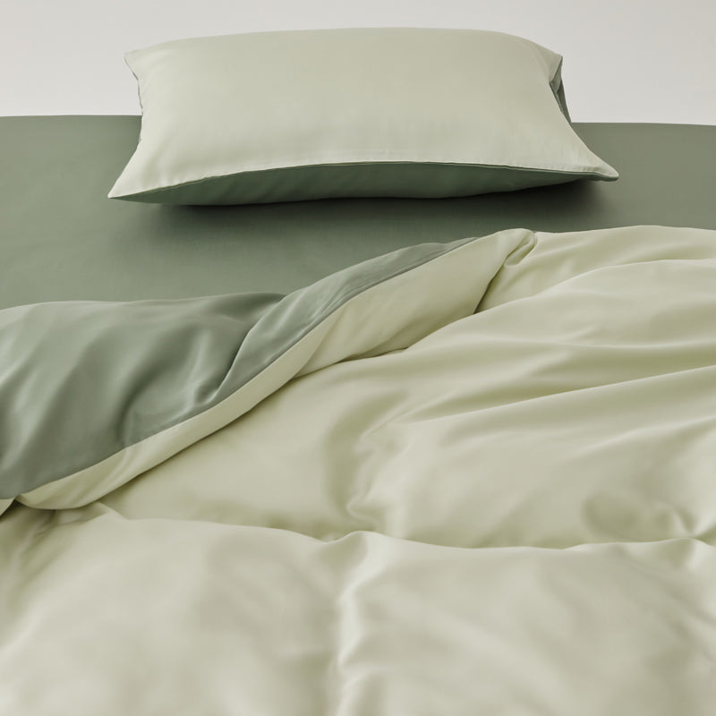 Solace Silky Cooling Tencel Bedding Set - Sage Meadow