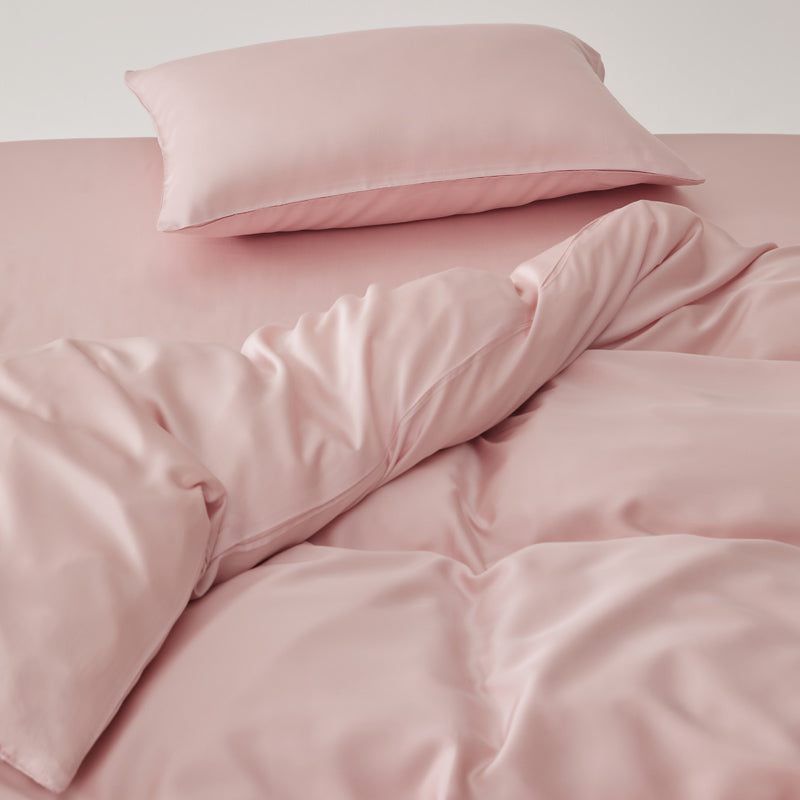 Solace Silky Cooling Tencel Bedding Set - Blush Pink