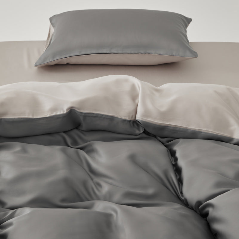 Solace Silky Cooling Tencel Bedding Set - Slate Charcoal