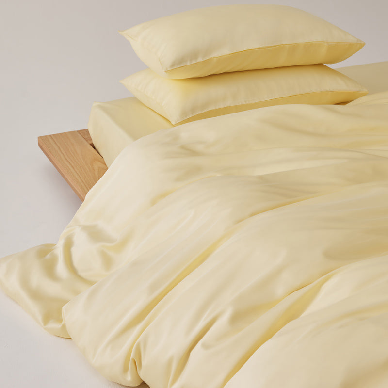 Solace Silky Cooling Tencel Bedding Set - Butter Yellow