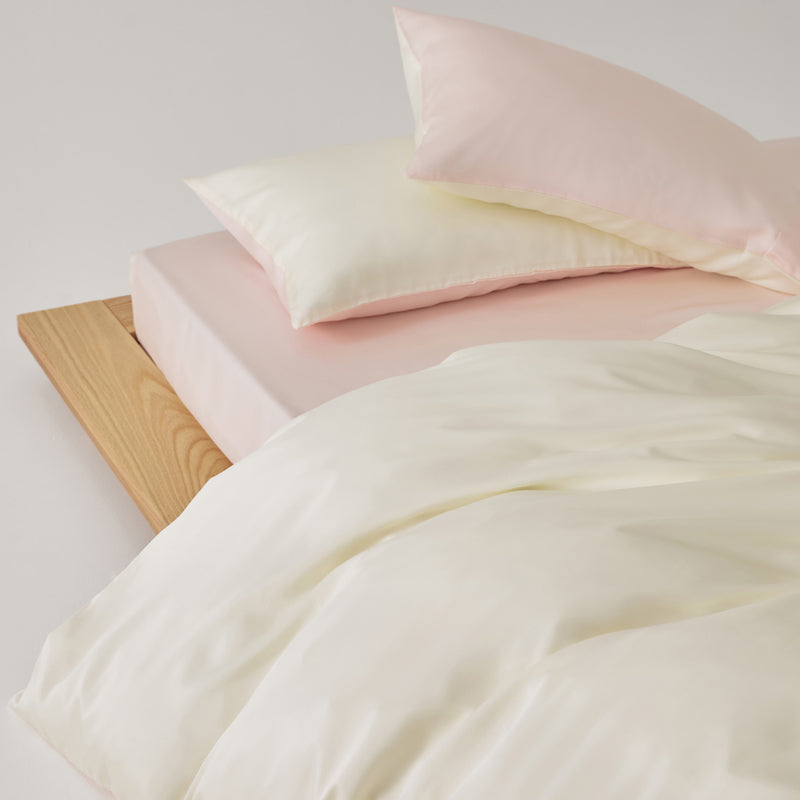 Solace Silky Cooling Tencel Bedding Set - Ivory Blush