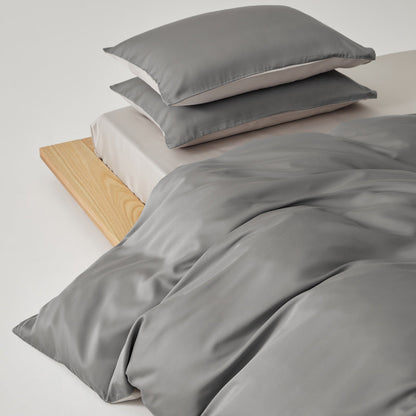 Solace Silky Cooling Tencel Bedding Set - Slate Charcoal