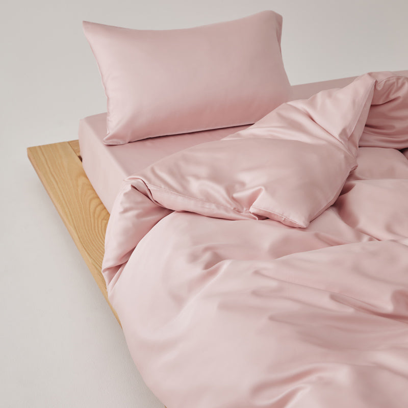 Solace Silky Cooling Tencel Bedding Set - Blush Pink