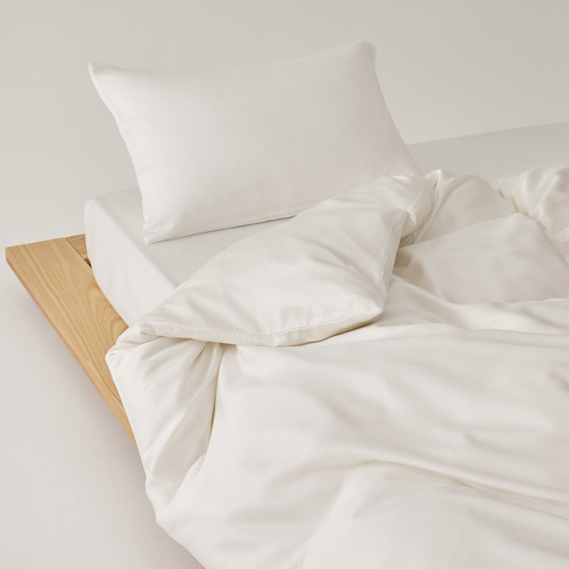 Solace Silky Cooling Tencel Bedding Set - Cloud White