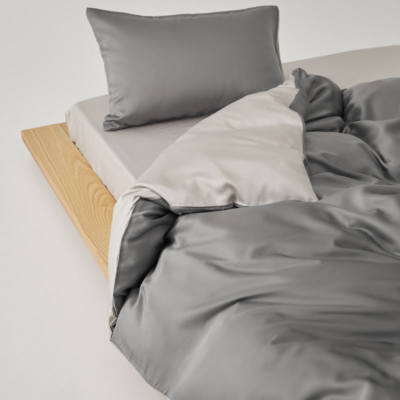 Solace Silky Cooling Tencel Bedding Set - Slate Charcoal