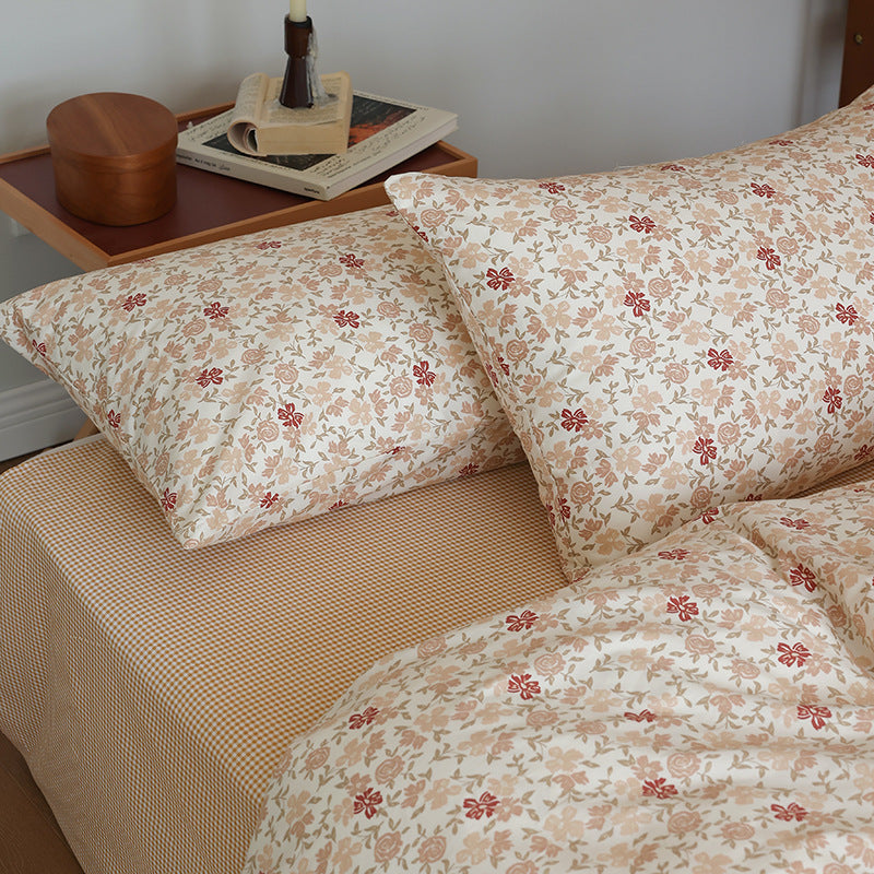 Ivory Rust Ditsy Cotton Bedding Set with coordinating bedding — view 5