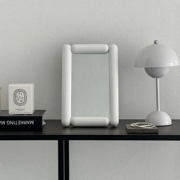 Smooth Pill-Shaped Melamine Desktop Mirror