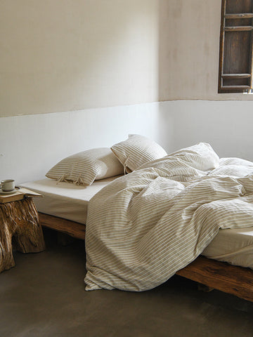 Ashfield Ivory Pinstripe Bedding Set