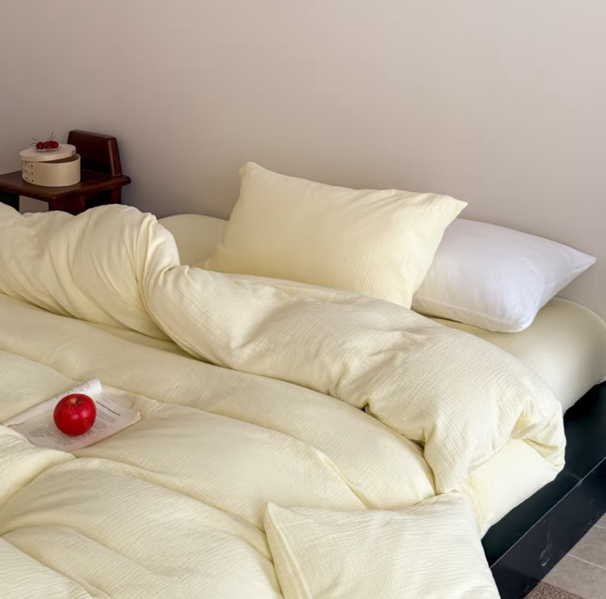 Double Gauze Cotton Bedding Set - Yellow