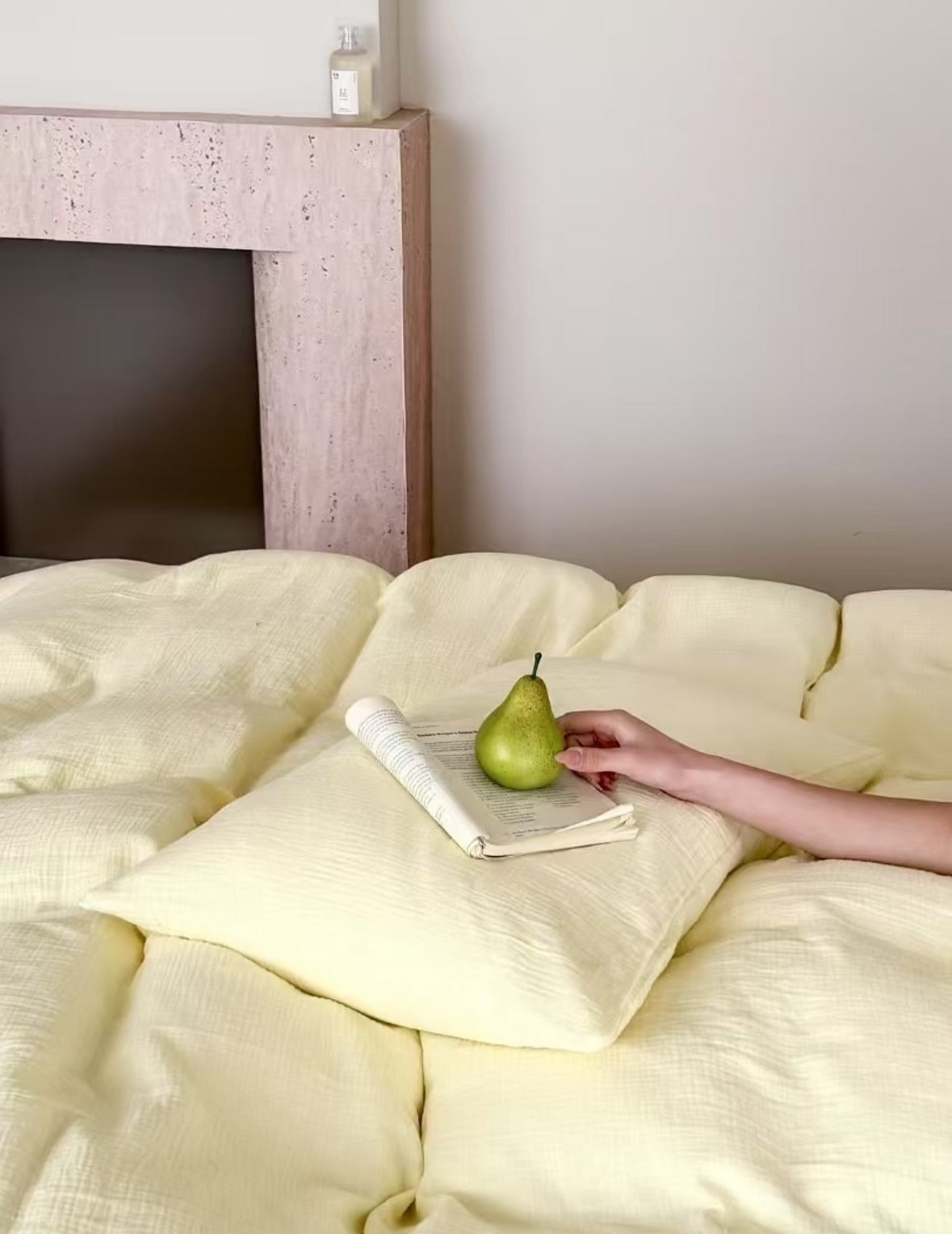 Double Gauze Cotton Bedding Set - Yellow