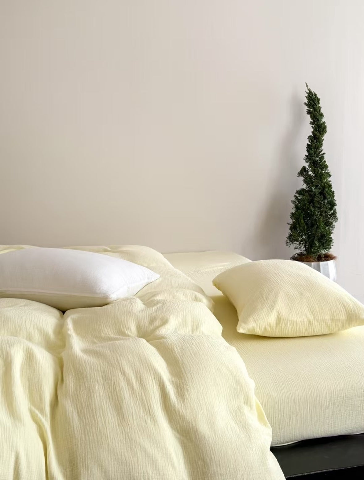 Double Gauze Cotton Bedding Set - Yellow