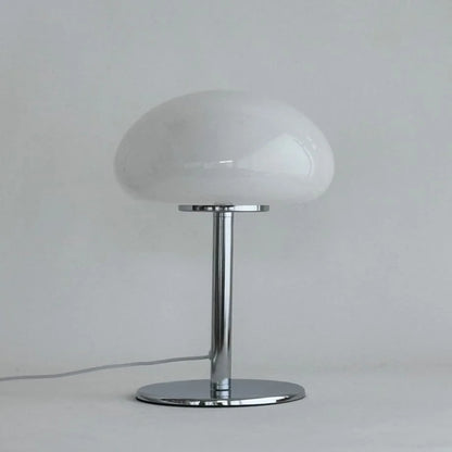 Studio shot of the white mushroom accent lamp against a plain background (unlit) - RoomDen.