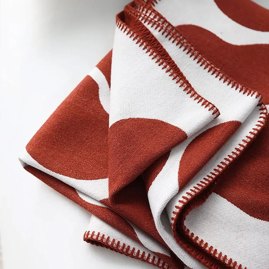 Abstract botanical flannel fleece throw blanket with soft organic leaf pattern – RoomDen