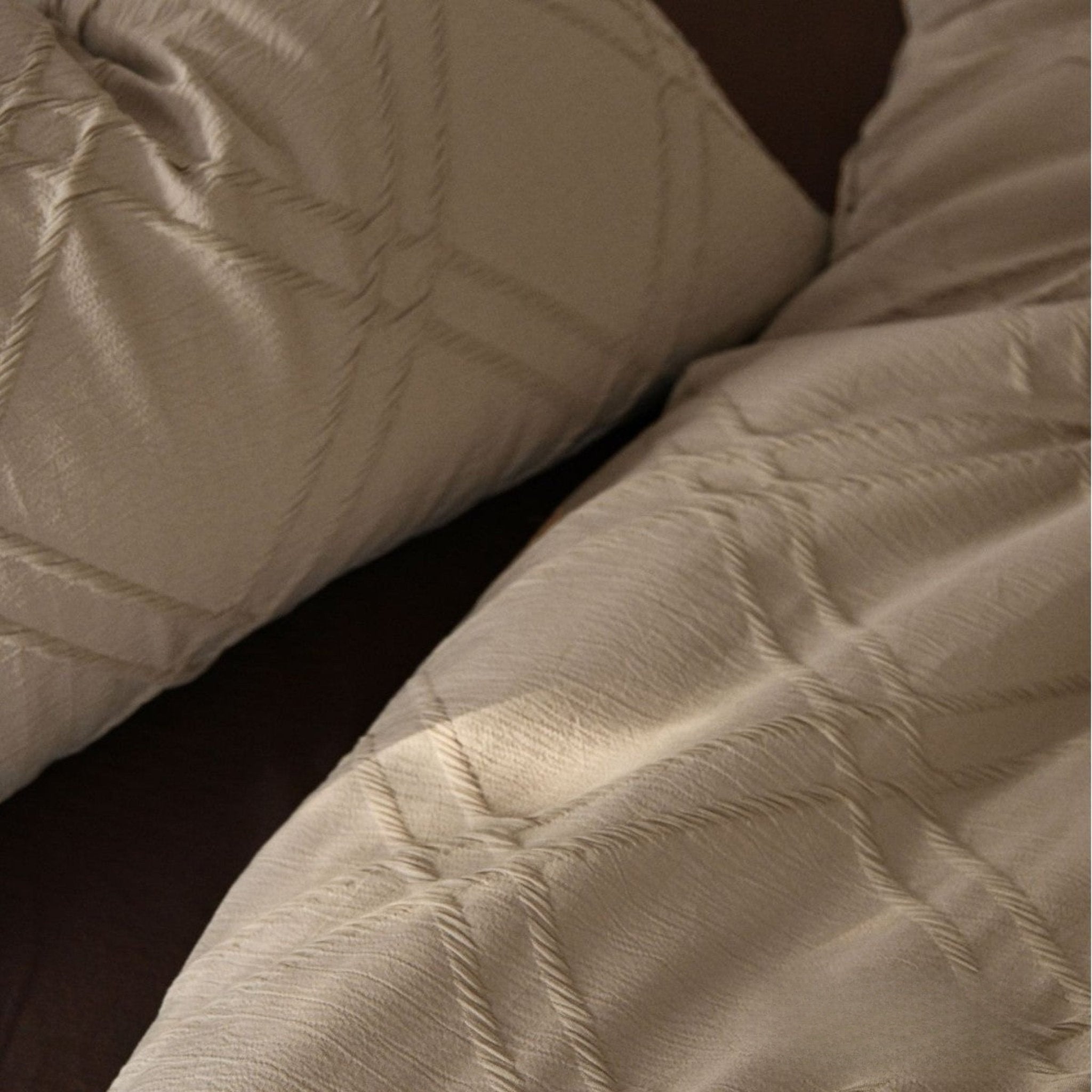 Corvale Diamond Jacquard Cotton Bedding Set - Clay Beige