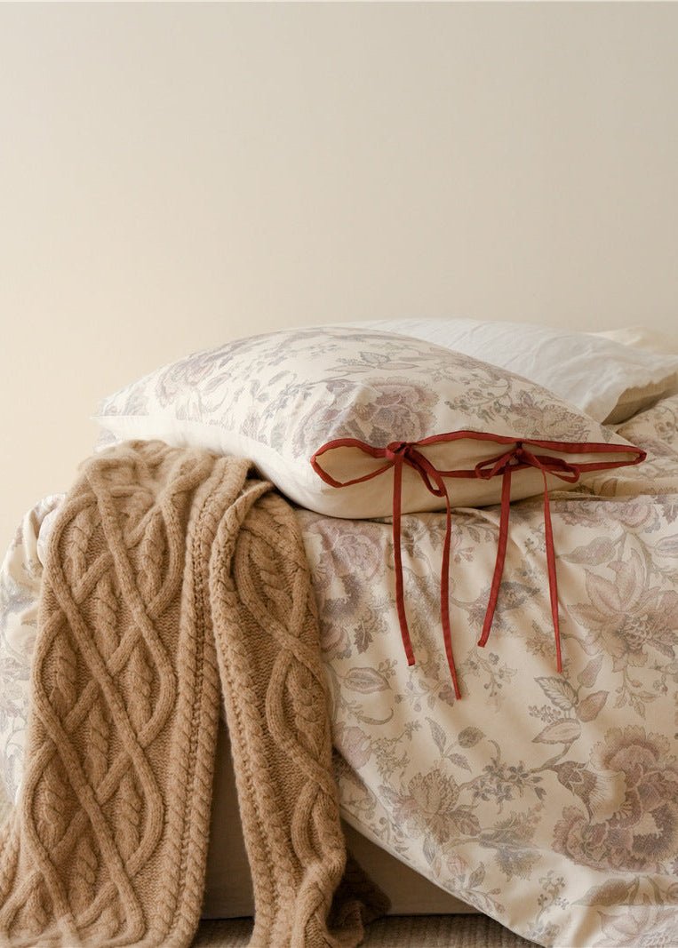 Marigny Jacobean Floral Cotton-Linen Bedding Set - room scene