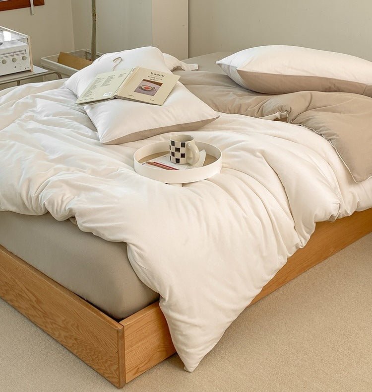 Sorrel Earthy Jersey Knit Bedding Set - room scene