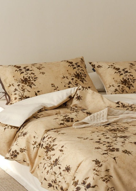Marigny Jacobean Floral Cotton-Linen Bedding Set - room scene