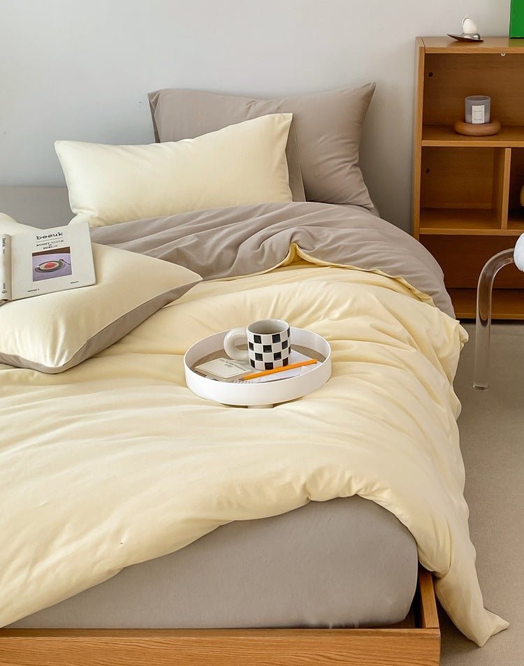 Sorrel Earthy Jersey Knit Bedding Set - room scene
