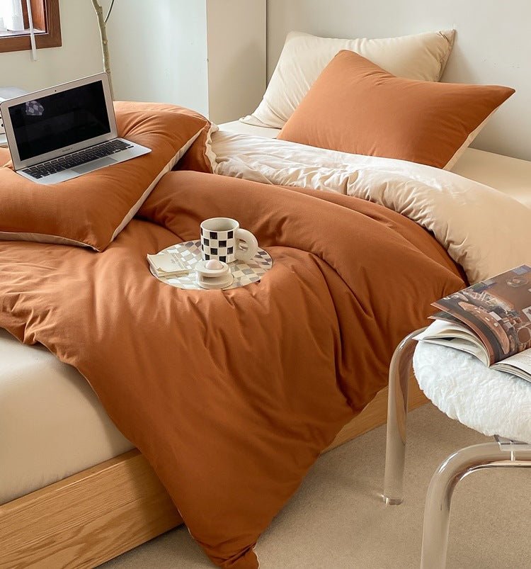 Sorrel Earthy Jersey Knit Bedding Set - room scene