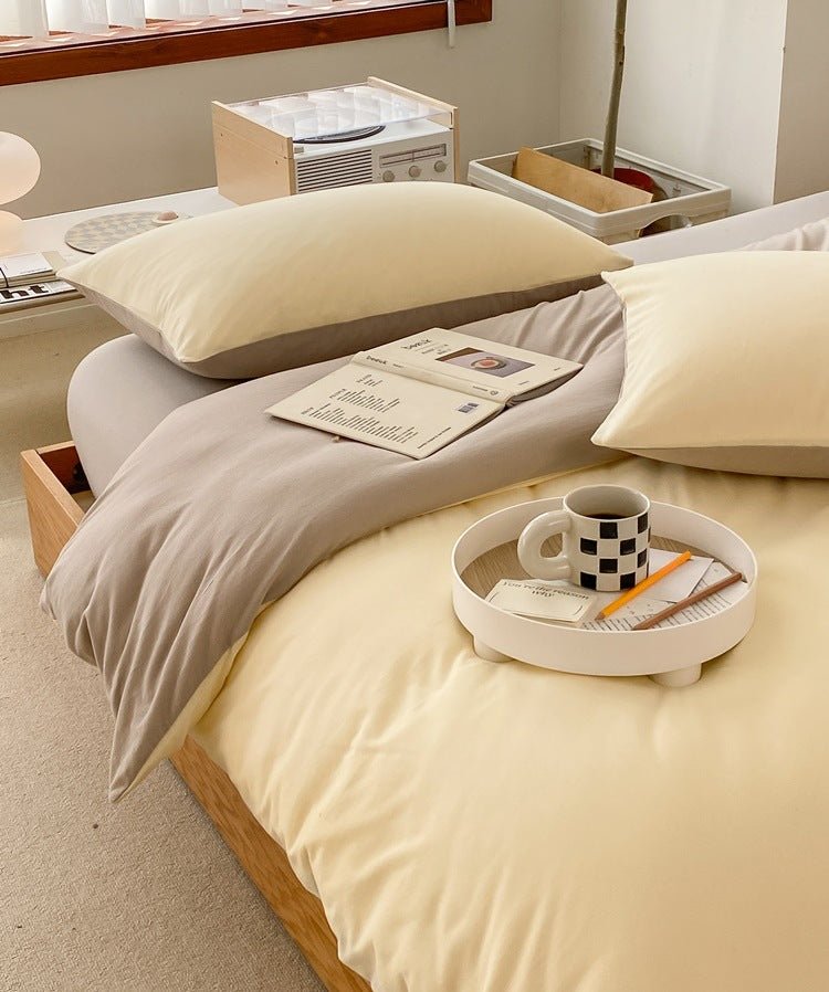 Sorrel Earthy Jersey Knit Bedding Set - room scene
