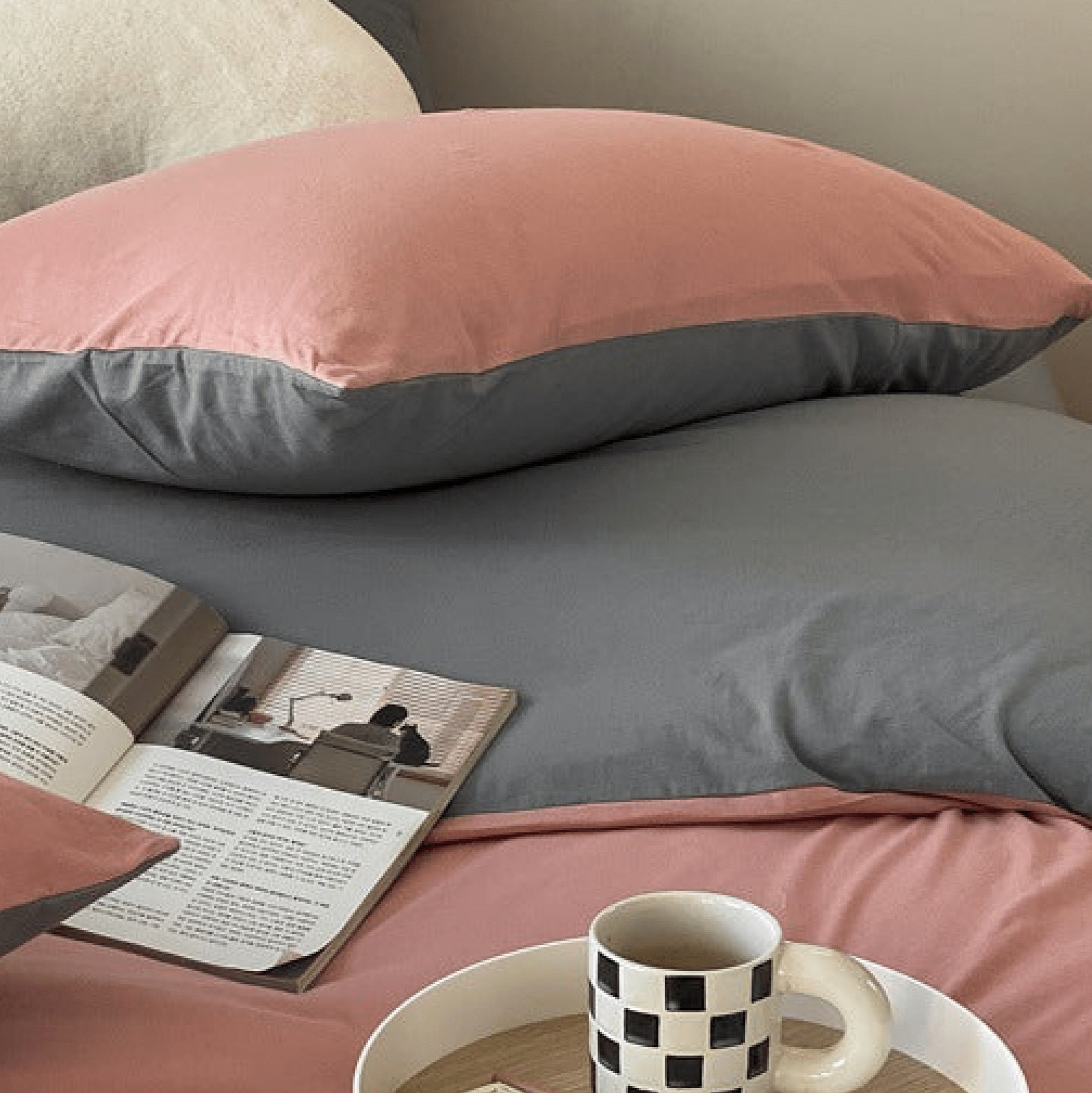 Sorrel Earthy Jersey Knit Bedding Set - room scene