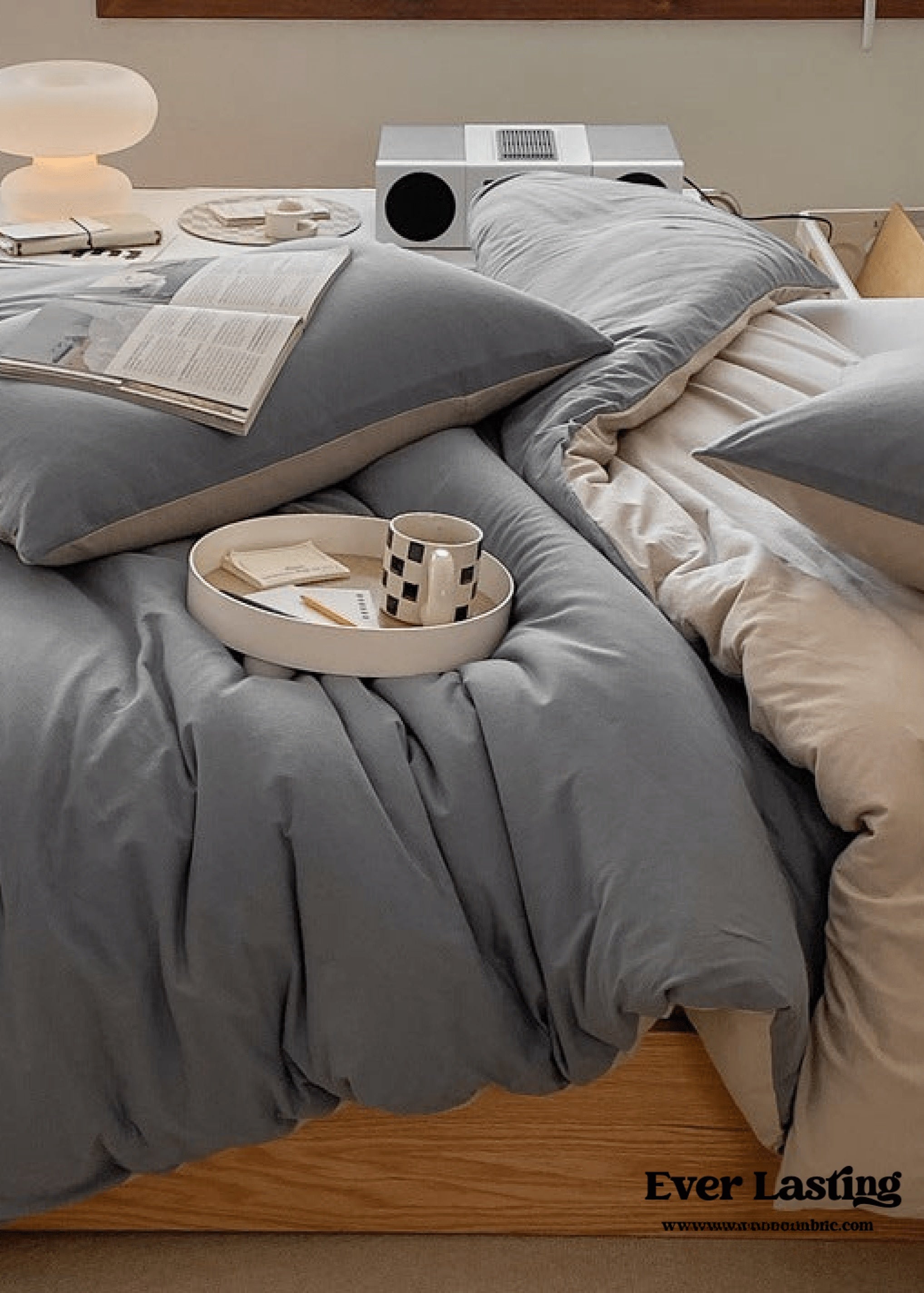 Sorrel Earthy Jersey Knit Bedding Set - room scene