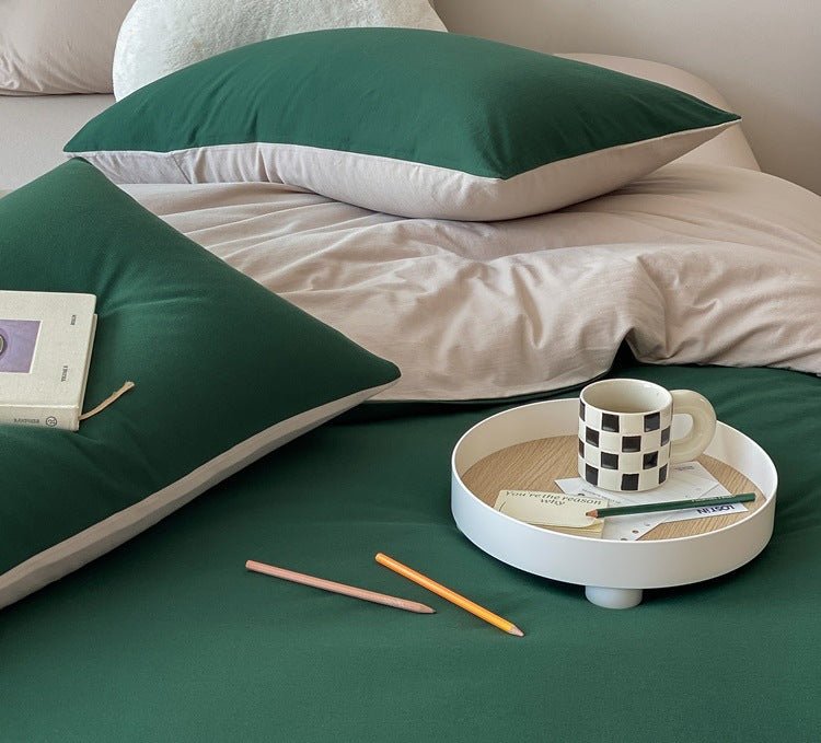Sorrel Earthy Jersey Knit Bedding Set - room scene