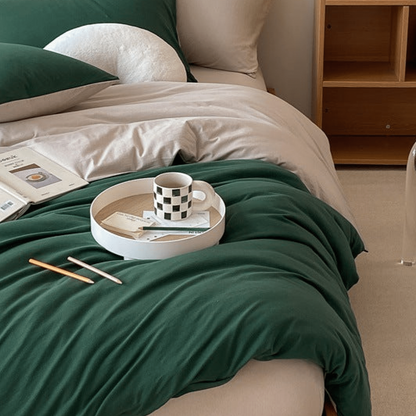 Sorrel Earthy Jersey Knit Bedding Set - room scene