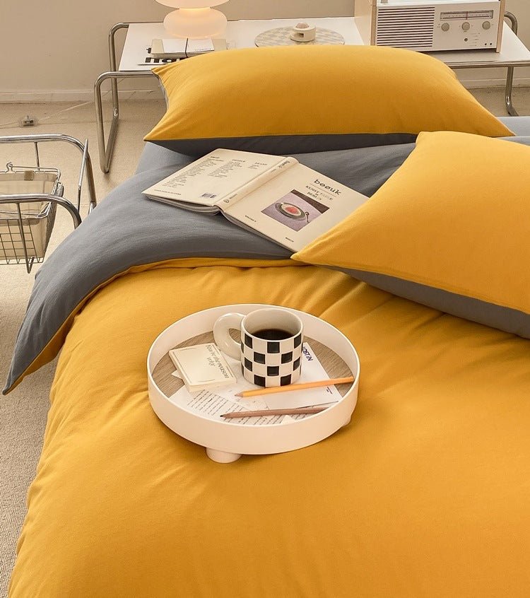 Sorrel Earthy Jersey Knit Bedding Set - room scene