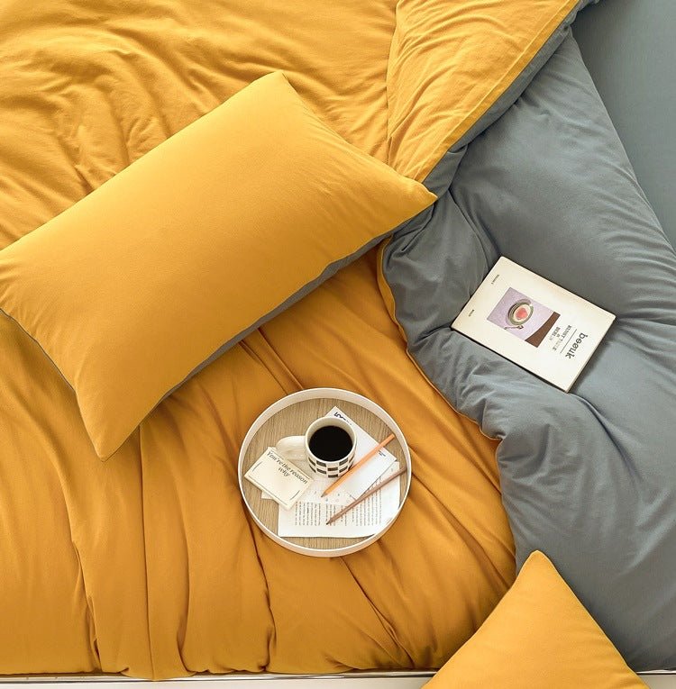Sorrel Earthy Jersey Knit Bedding Set - room scene