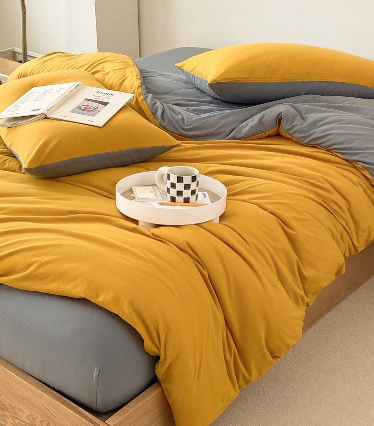 Sorrel Earthy Jersey Knit Bedding Set - room scene